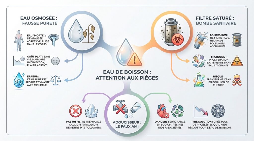 filtre eau pure - Le double piège de l'eau "morte" et des filtres saturés