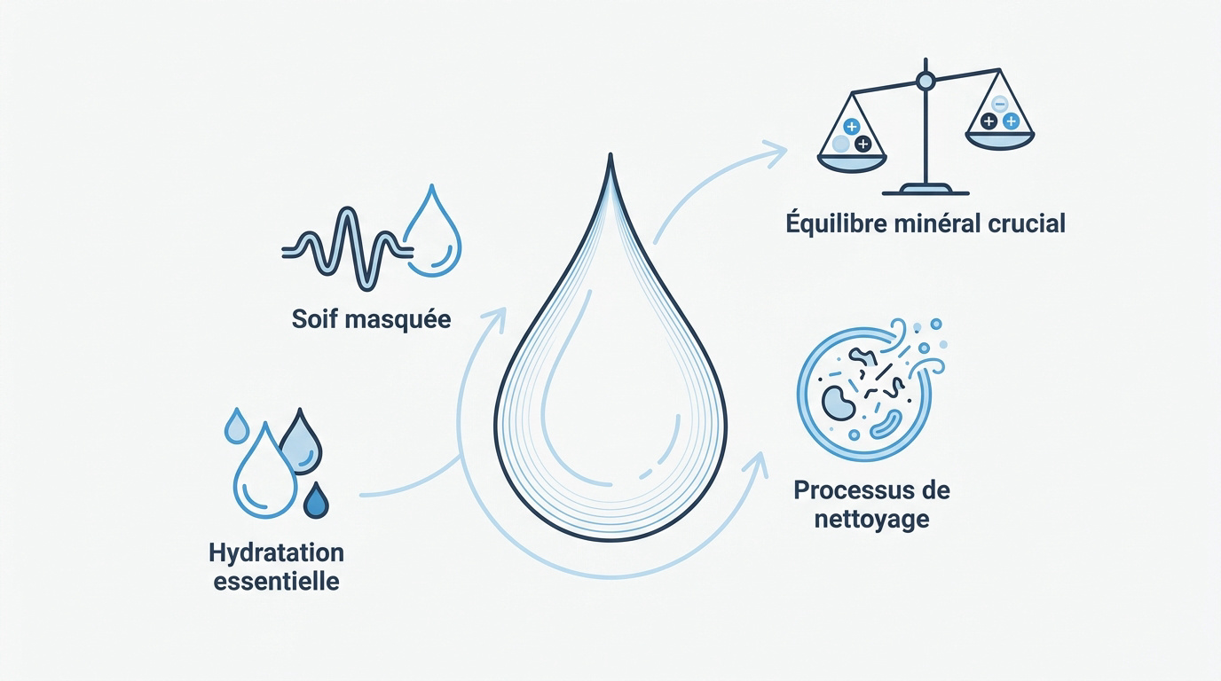 Importance cruciale de l'hydratation et des minéraux durant un jeûne hydrique pour prévenir la fatigue