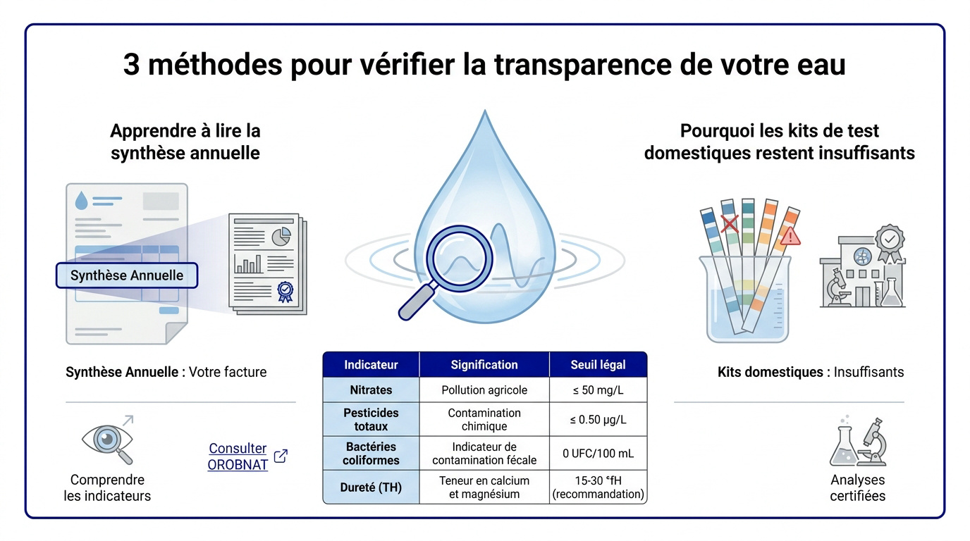 Analyse de la qualité de l'eau potable au robinet
