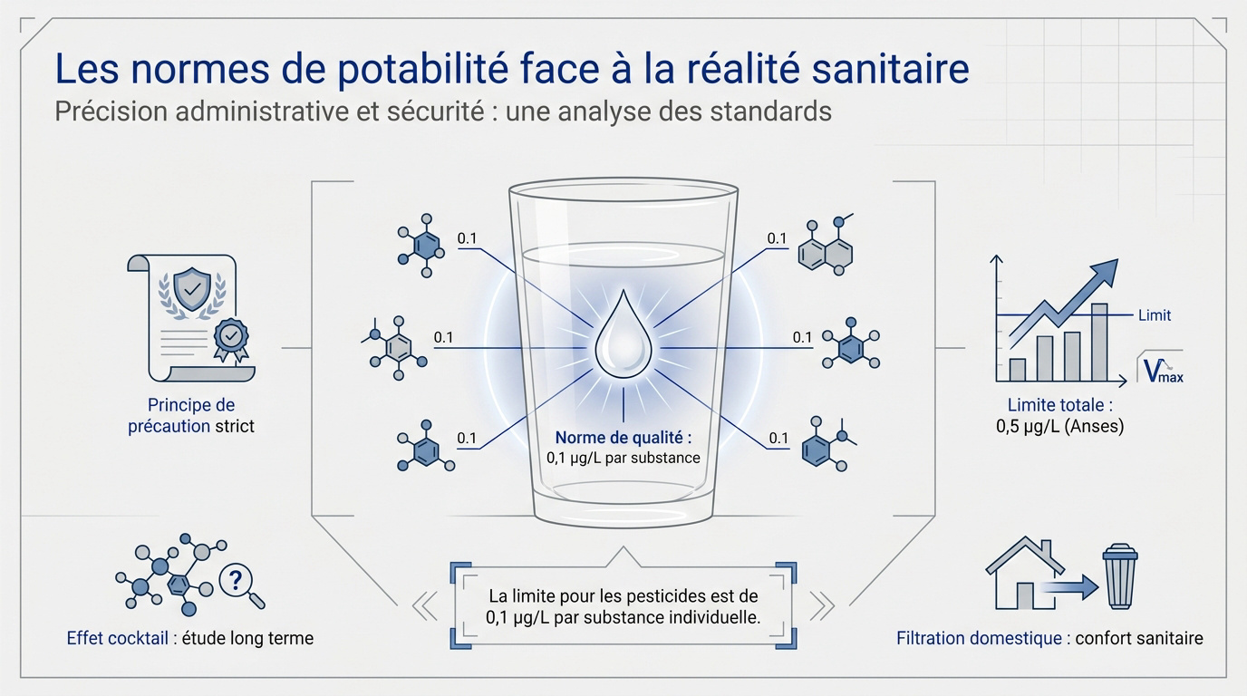 Analyse des normes de potabilité de l'eau et sécurité sanitaire