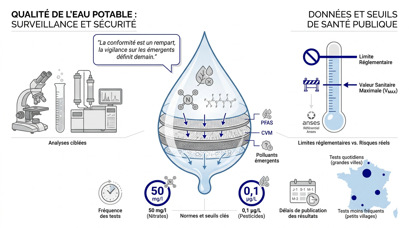 Analyse scientifique de la qualité de l'eau potable en laboratoire