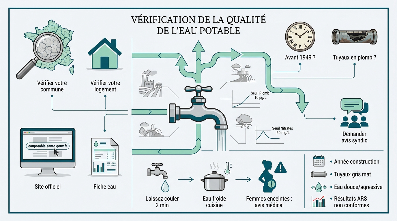 Consultation des résultats d'analyse de l'eau potable sur internet